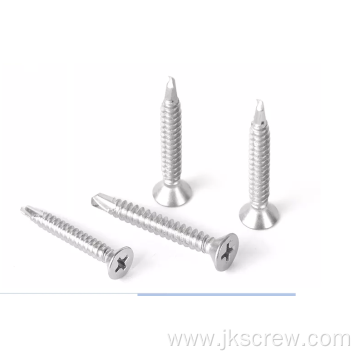 Zinc phillips flat CSK head self drilling screw